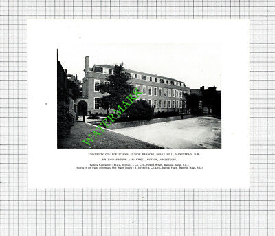 University College School Holly Hill Hampstead London Simpson - 1929 Book Prints