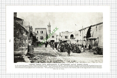Bethlehem Market Place - c.1930s Cutting / Print