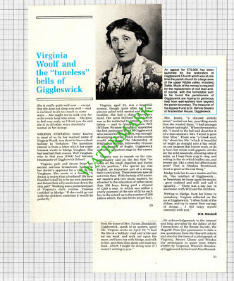 Virginia Woolf  - 1986 Small Article