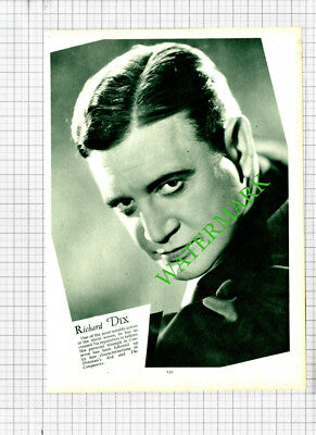 Richard Dix / Walter Huston Actor - 1930s Cutting / Print