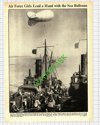 WAAF Balloon Command Sea Balloons World War Two WW2   -  1943 Cutting