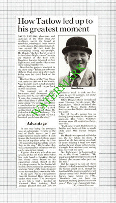 David Tatlow Horse Showman   - 1989 Cutting