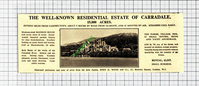 Carradale Estate Sale Advert - 1935 Small Cutting