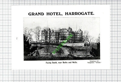 Grand Hotel Harrogate Small Advert -  1908 Cutting