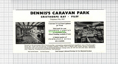 C2856) Dennis's Caravan Park Filey  Aba-Skanty Scarborough Hotel Advert - 1969