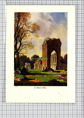 C4297) YORK St Mary's Abbey  - c.1950 Print