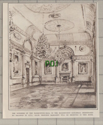 C1172) Banqueting Hall Guildhall Baldwin - 1948 Clip
