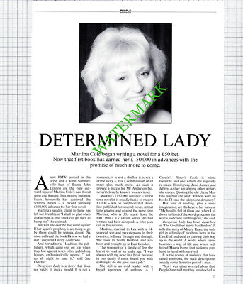 Martina Cole Author South Benfleet Essex  -  1992 Article
