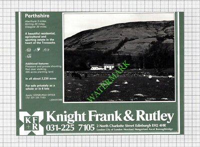 Aberfoyle Perthshire House Sale Advert  - 1980 Cutting