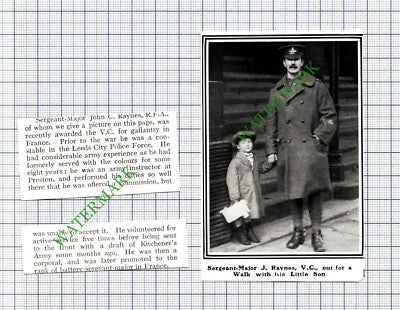 Sgt Major J Raynes Leeds Police World War One - 1915 3-Part Cutting