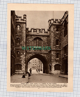 (8714) St John's Gate Clerkenwell / St Clement Danes Choristers - c.1925 Print