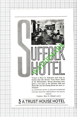 Suffolk Hotel Bury St Edmunds / Thompson Brothers Advert - 1964 Cutting