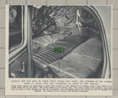 C1231) Humber Hawk Interior Three Women Drive To New Zealand - 1951 Clip