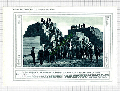 7636) Food Stores Salonika World War One Army Service Corps 1916 Cutting / Print