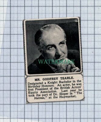 C4390) Mr Godfrey Tearle Actor Dr Sloper The Heiress 1951 Clip  SMALL!