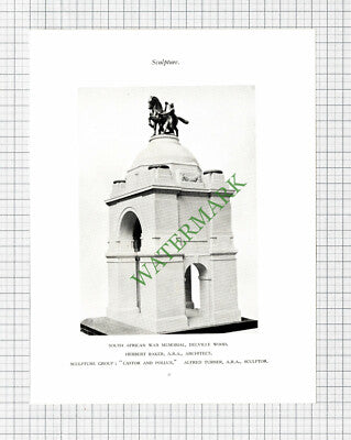 Exeter War Memorial John Angel / South African Delville Wood - 1925 Book Print