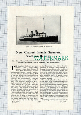 C4617) Channel Island Steamers Southern Railway Isle Of Jersey Szlumper - 1930