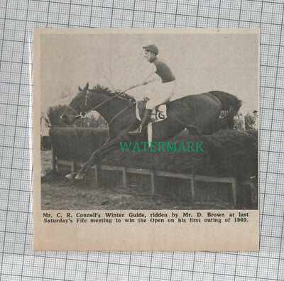 C1191) Mr C R Connell WINTER GUIDE Mr D Brown Horse Jumping - 1969 Clip