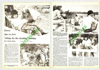 Ivy Todd Farm Ashdon Essex Mrs Barbara Hood Riding For Disabled - 1974 Article