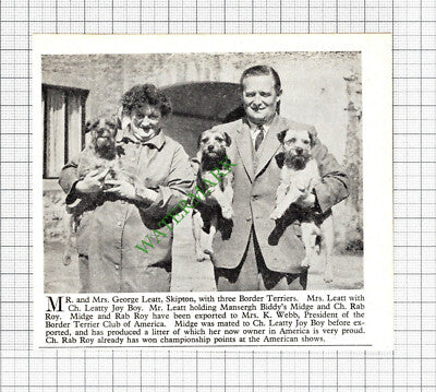 Mr & Mrs George Leatt Skipton - 1962 Cutting