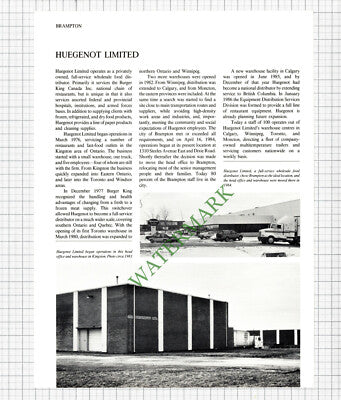Brampton Canada Huegenot Limited / Gerald Bergman Graphics - 1980s Article