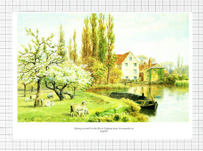 River Gipping Mill Stowmarket Suffolk  - c.1990s Cutting / Print