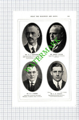 Ernest Taylor Darbyshire LMSR  WJ Pepper LNER Collett Great Western Railway 1930