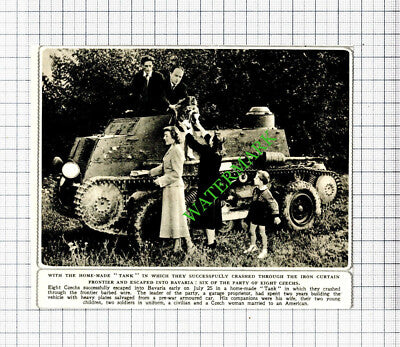 Czechs Iron Curtain Tank Bavaria  - 1953 Cutting