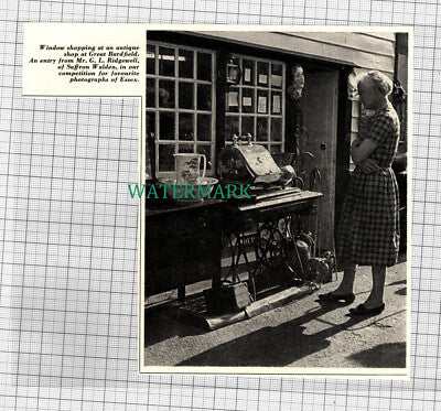 C1008) Antique Shop Great Bardfield Essex - 1966 Cutting
