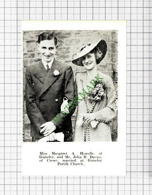 Miss Margaret Howells Guiseley John Davies Crewe - 1937 Cutting
