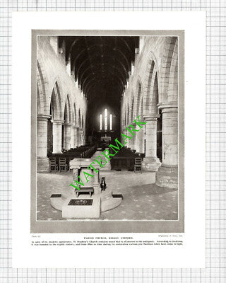 Kirkby Stephen Parish Church  - 1920's Cutting / Print
