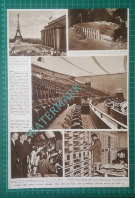 (X153) The Palais De Chaillot Paris UN Assembly Robert Schuman - 1948 Clip
