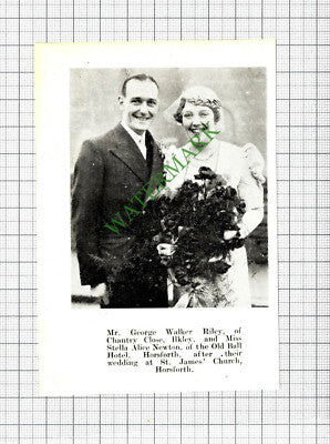 George Walker Riley Ilkley / Hector Dainty Horsforth Morell - 1937 Cutting