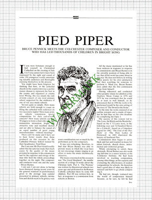Bryan Barnes Composer -  1989 Article