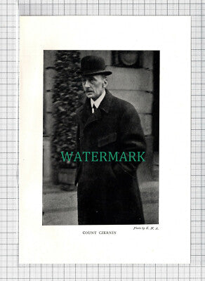 C3718) Count Czernin - c.1920s Book Print