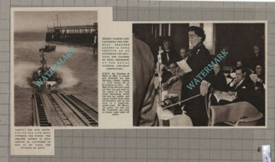 C3130) Southend Lifeboat GREATER LONDON II CIVIL SERVICE 30 Launch - 1955 Clip