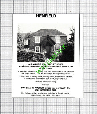 Henfield House Sale Advert - 1980 Cutting