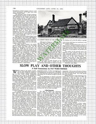 X1781) Major Kenneth Hutchinson Bradley Lodge Stratford Little Aston Park - 1981