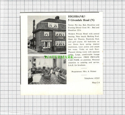 C2189) Falconer Windsor-Smith Highbank Givendale Scarborough Hotel Advert - 1969