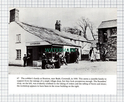 C5732) Stratton Bude Cornwall Saunders Cobbler Shop - Cutting