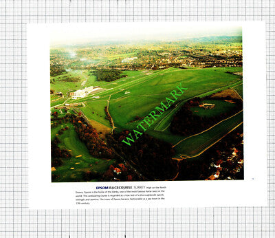 Epsom Racecourse Surrey / Eton College Aerial View  c.1990s Cutting / Print