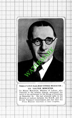 Sir Walter Monckton  - 1953 Small Cutting