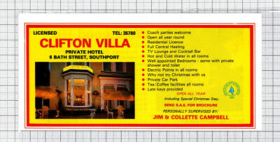 C7654) Clifton Villa Southport Jim Campbell / Westward Ho Nethaway - 1986 Advert
