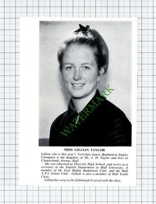 C7909) Miss Gillian Taylor Chanterlands Avenue Hull - 1967 Cutting