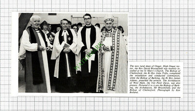 Rev David Broomfield  John Trillo Dean of Ongar Essex St Mary's - 1983 Cutting