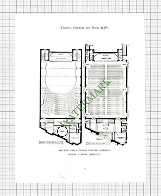 Stella Picture House Seaforth George E Tonge Architect -  c.1925 Article/ Print