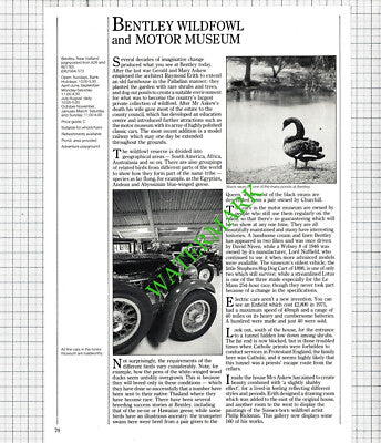 Bentley Wildfowl and Motor Museum Sussex Gerald Askew Mary  - 1986 Cutting