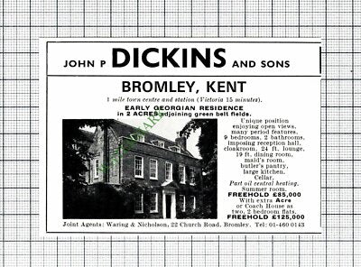 Bromley Kent House Advert  - 1977 Cutting