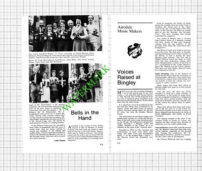Bingley Musical Union Robertshaw Trinity Handbell Idle Magson  - 1980 Article