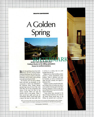 X1952) Graham Davies Artist  Golden Spring Ocho Rios Jamaica -1989 Article